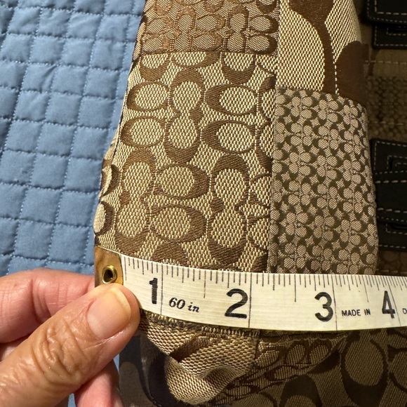 Coach Brown Patchwork Tote - Picture 10 of 12